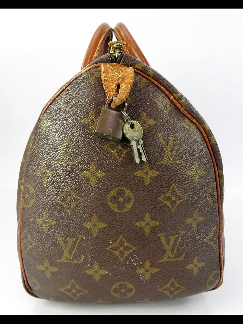 Louis Vuitton Brown Monogram Duffel Bag with Vachetta Trim